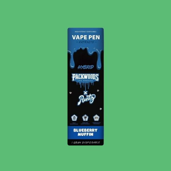 THC Vape Pen Packwoods x Blueberry Muffin 1ml