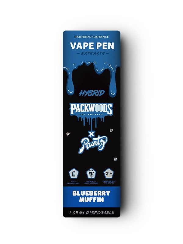 THC Vape Pen Packwoods x Blueberry Muffin 1ml