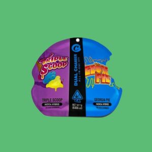 Dual Chamber THC Vape Pen 0.5+0.5ml TRIPLE SCOOP & GEORGIA PIE