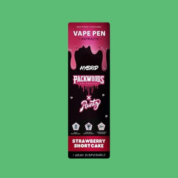 THC Vape Pen Packwoods x Runtz Strawberry Shortcake 1ml